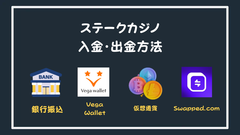 ステークカジノ 入金・出金方法